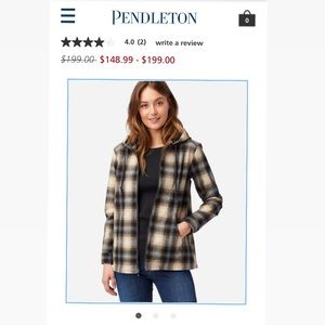 Boyfriend Wool Zip Hoodie Plaid